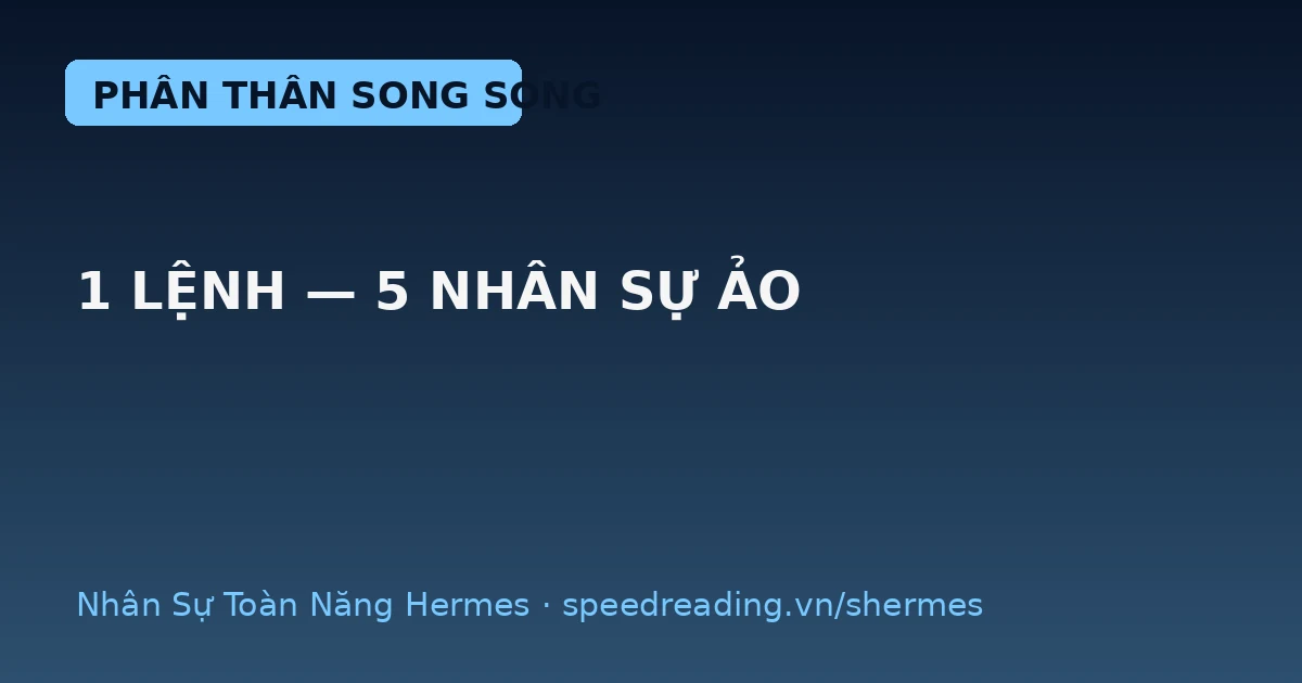 Hermes làm Tổng Đạo Diễn: giao 1 lệnh, 5 nhân sự ảo chạy song song, 18 phút xong 5 việc